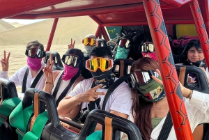 Ica/Huacachina: Crazy buggy in the dunes at sunset + sand sled