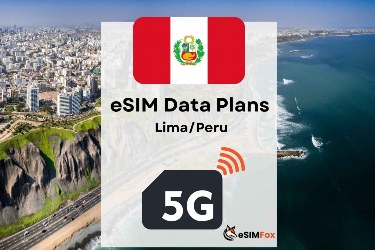 Lima: eSIM Internet Data Plan for Peru high-speed