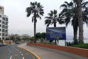 Lima: Pyramid Pucllana Miraflores, Barranco 18 km E-bike. Drikkevarer x 3