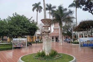 Lima: Pyramid Pucllana Miraflores, Barranco 18 km E-bike. Drikkevarer x 3