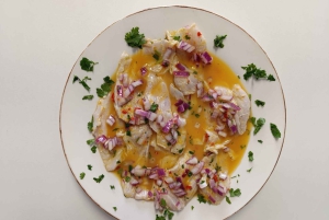 Miraflores: Hämmästyttävä perulainen ruoanlaittokurssi Ceviche äyriäiset ja Pisco Sour