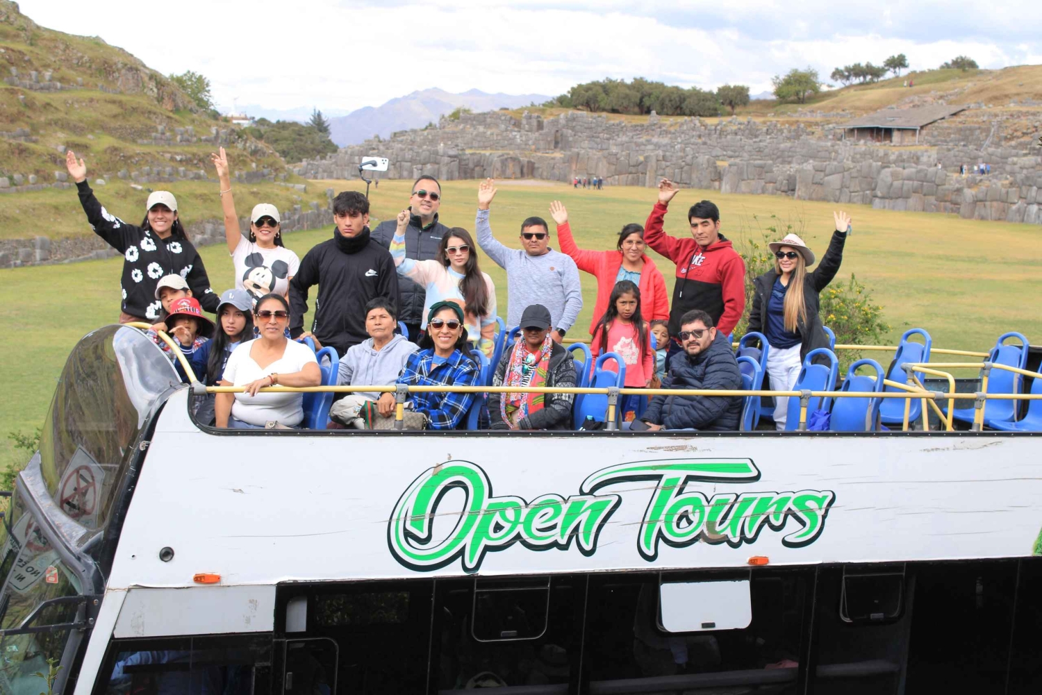 Open bus in Cusco City, 3-hour tour with panoramic views.
