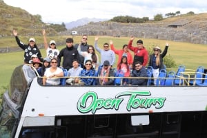 Öppen buss i Cusco, 3 timmars tur med panoramautsikt.