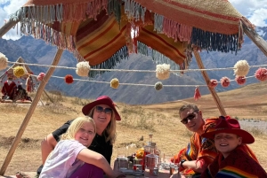 Picnic with llamas and alpacas in the Sacred Valley, Cusco, Peru