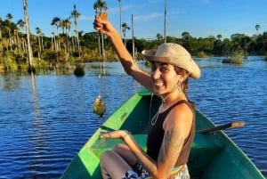 Puerto Maldonado: Yacumama-järven auringonlasku ja piranha-kalastus