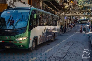 Round trip bus tickets to Machu Picchu.