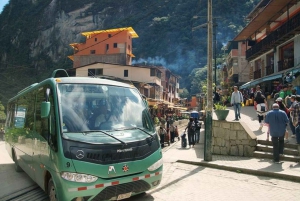 Round trip bus tickets to Machu Picchu.