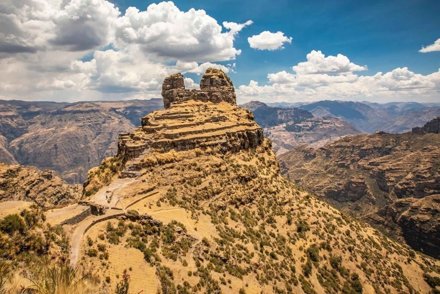Begeleide wandeltocht naar het fort van Waqrapukara - privétour