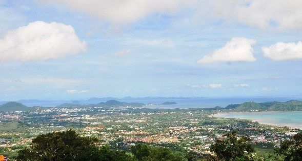 A view of the south of Phuket Island from Big Buddha
