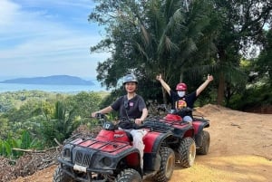 Phuket : Aventure panoramique en VTT et tyrolienne