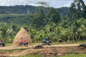 De Phuket: 5KM Rafting & ATV & Zipline & Alimentação de elefantes