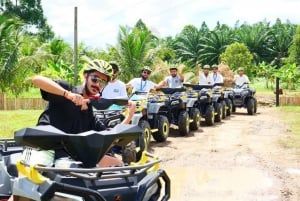 De Phuket: 5KM Rafting & ATV & Zipline & Alimentação de elefantes