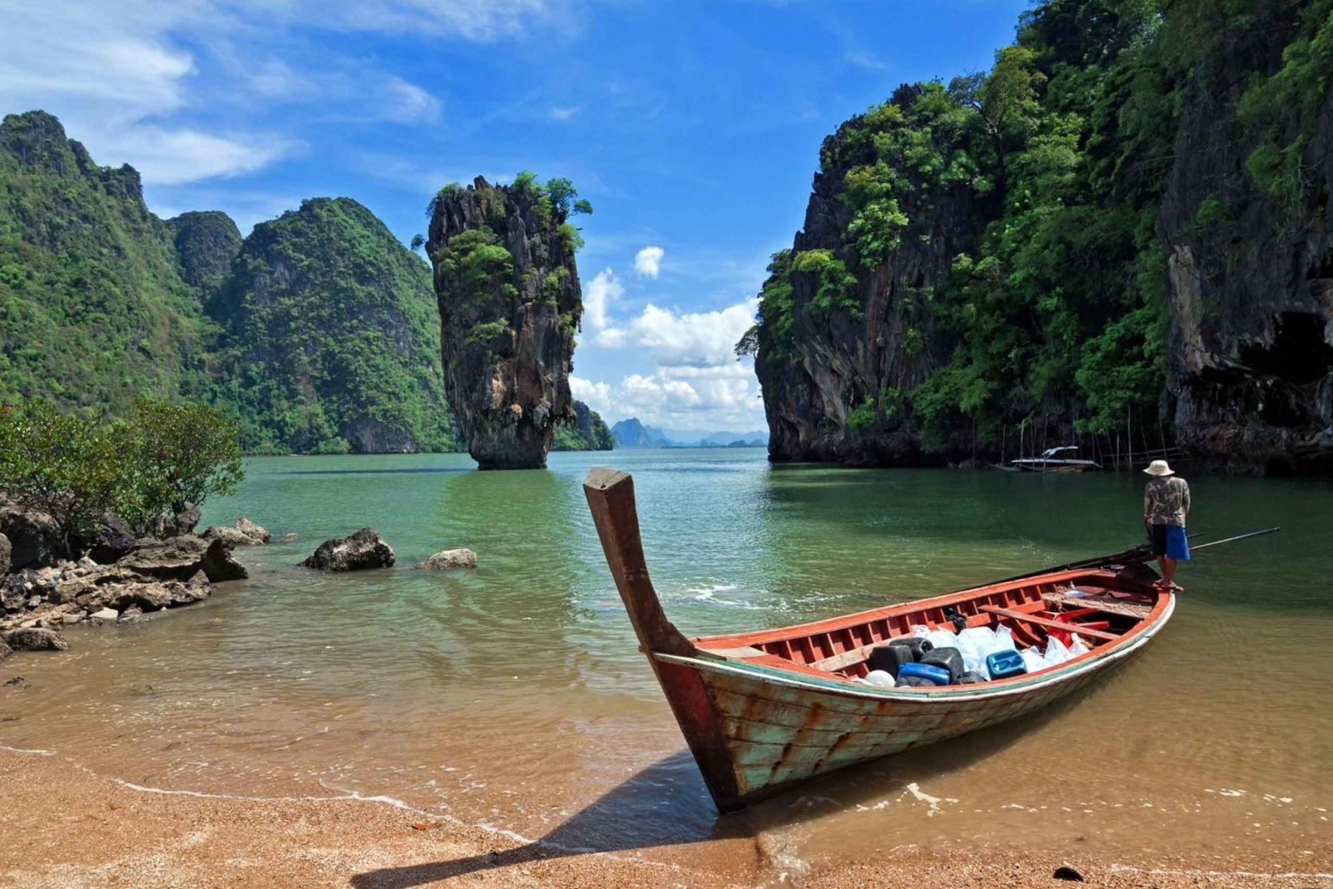 Depuis Phuket : L'île de James Bond en bateau à longue queue