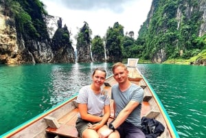 Fra Phuket: Overnattingstur til Cheow Lan-sjøen med raft-resort