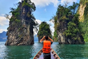 Fra Phuket: Overnattingstur til Cheow Lan-sjøen med raft-resort