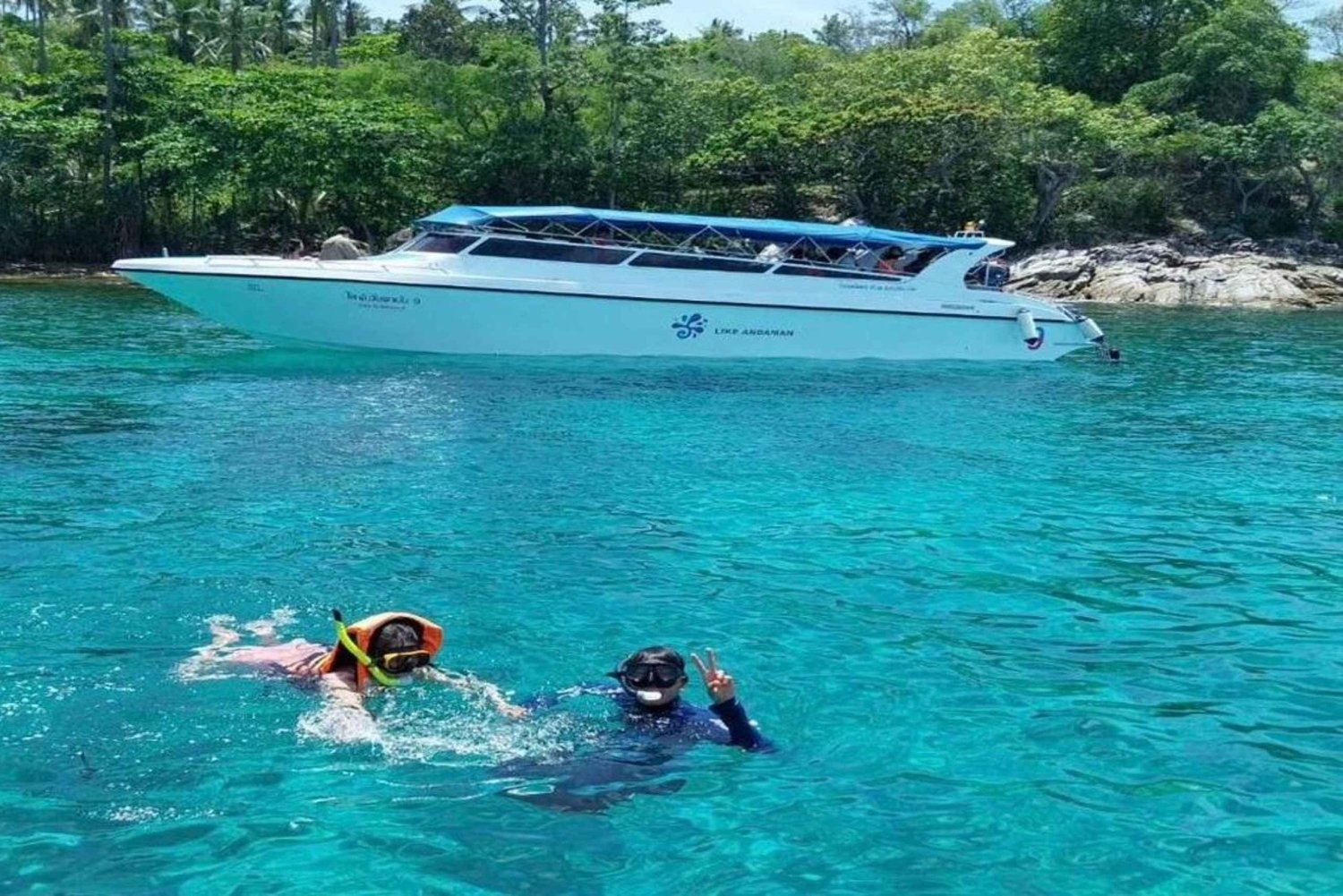 Von Phuket: Tagestour zu den Inseln Raya, Coral und Maiton mit Transfer