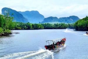 James Bond-ø-tur med kanosejlads i Long tail-båd