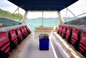 Phuket: Całodniowa wycieczka na plażę Kahung (Wyspa Koralowa) łodzią motorową