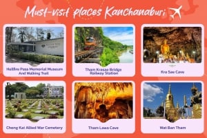 Kanchanaburi: Individuelle Tour ab Bangkok