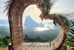 Khao Lak: Wycieczka o wschodzie słońca po zatoce Phang Nga łodzią VIP Longtail