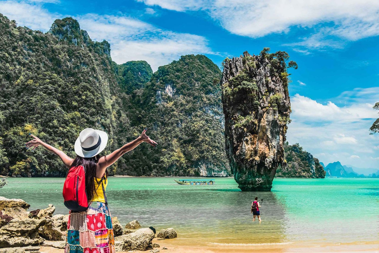 Au départ de Phuket : Baie de Phang Nga et excursion en canoë-kayak à bord d'un grand bateau