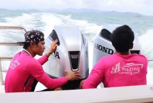 Wycieczka łodzią motorową z płetwami po wyspach Phi Phi i Khai