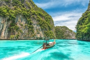 Wyspy Phi Phi, wyspa Maya Bay Khai łodzią motorową