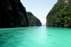 Phuket: 10:00 tur till Phi Phi & Bamboo Island med speedboat