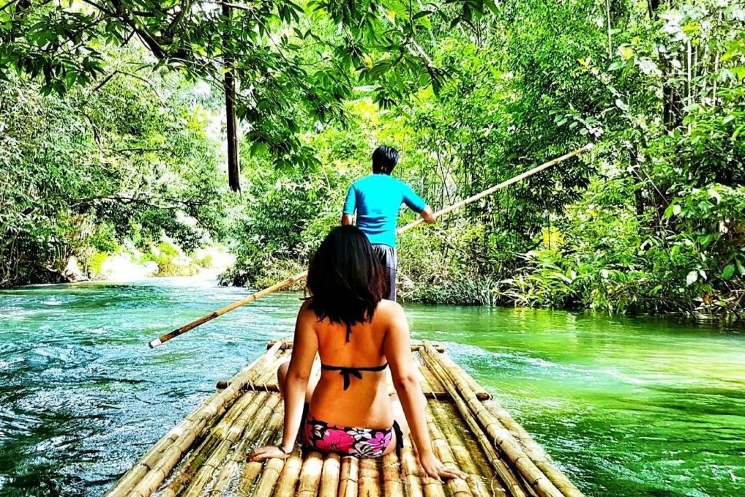 Phuket: Bamboo Rafting, ATV (optional), Elefantenbaden.