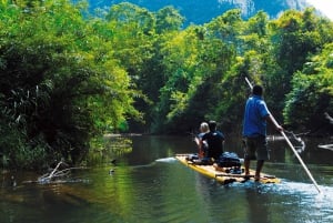 Phuket: Bamboo Rafting, ATV (opzionale), bagno con gli elefanti.