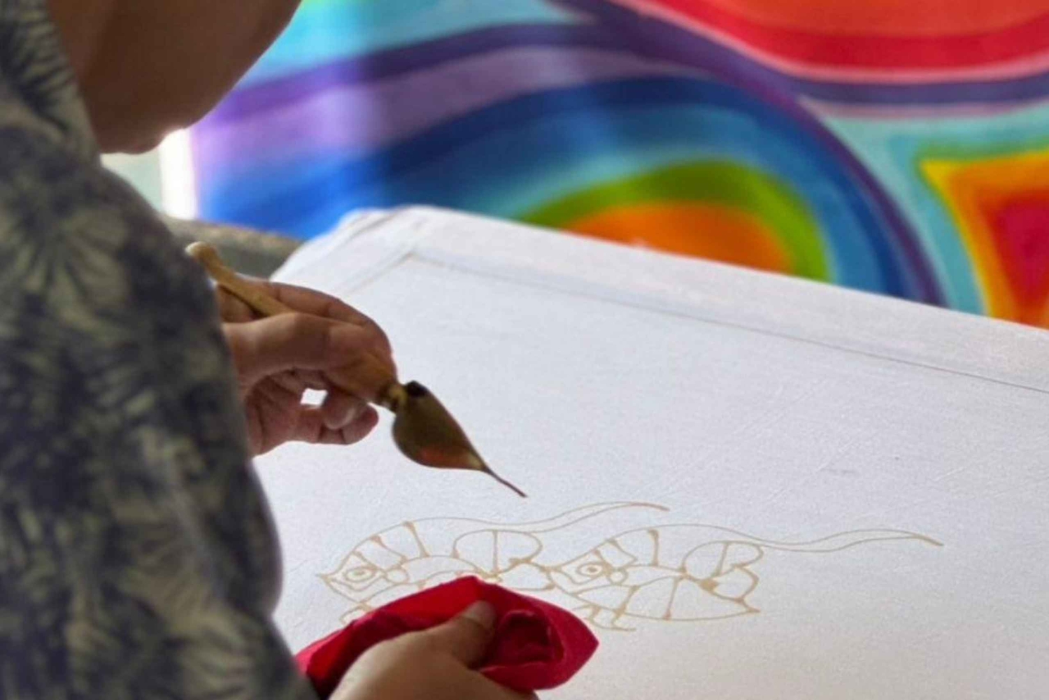 プーケット：バティックワークショップ 制作とペイントクラス