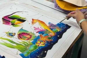 プーケット：バティックワークショップ 制作とペイントクラス