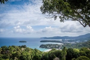 Stadsvandring i Phuket med utsiktsplatser, tempel och elefantmatning