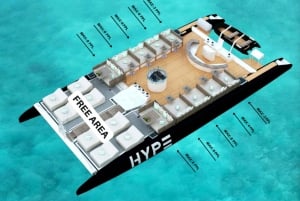 プーケット：コーラル島＆ラチャ島 豪華カタマラン船「ハイプ号」 ツアー