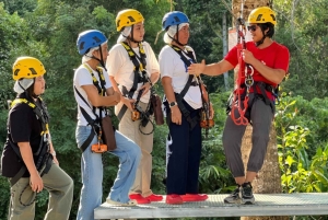 Phuket: Elefantreservat og zipline-eventyr-kombination