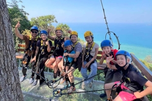 Phuket: Elefantreservat og zipline-eventyr-kombination
