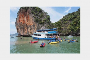 Phuket: James Bond Island med stor båt och kanotpaddling