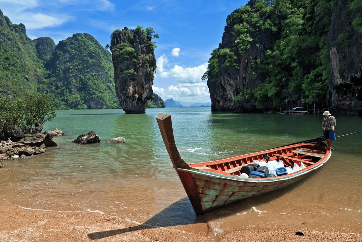 푸켓 롱테일 보트 & 돈 사원으로 떠나는 제임스 본드 아일랜드