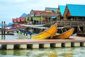 Phuket: James Bond Island med langhalet båd og abetempel