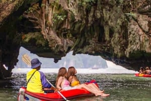 Phuket: James Bond Island med langhalet båd og abetempel