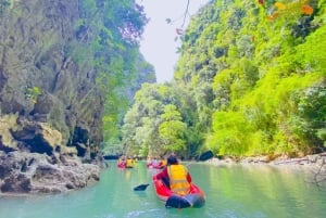 Phuket: James Bond Island med langhalet båd og abetempel