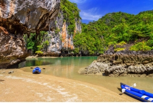 Phuket: Canoa marina sull'isola di James Bond in motoscafo