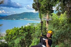 Phuket: Tirolesa Kamala SkyRush e aventura de quadriciclo