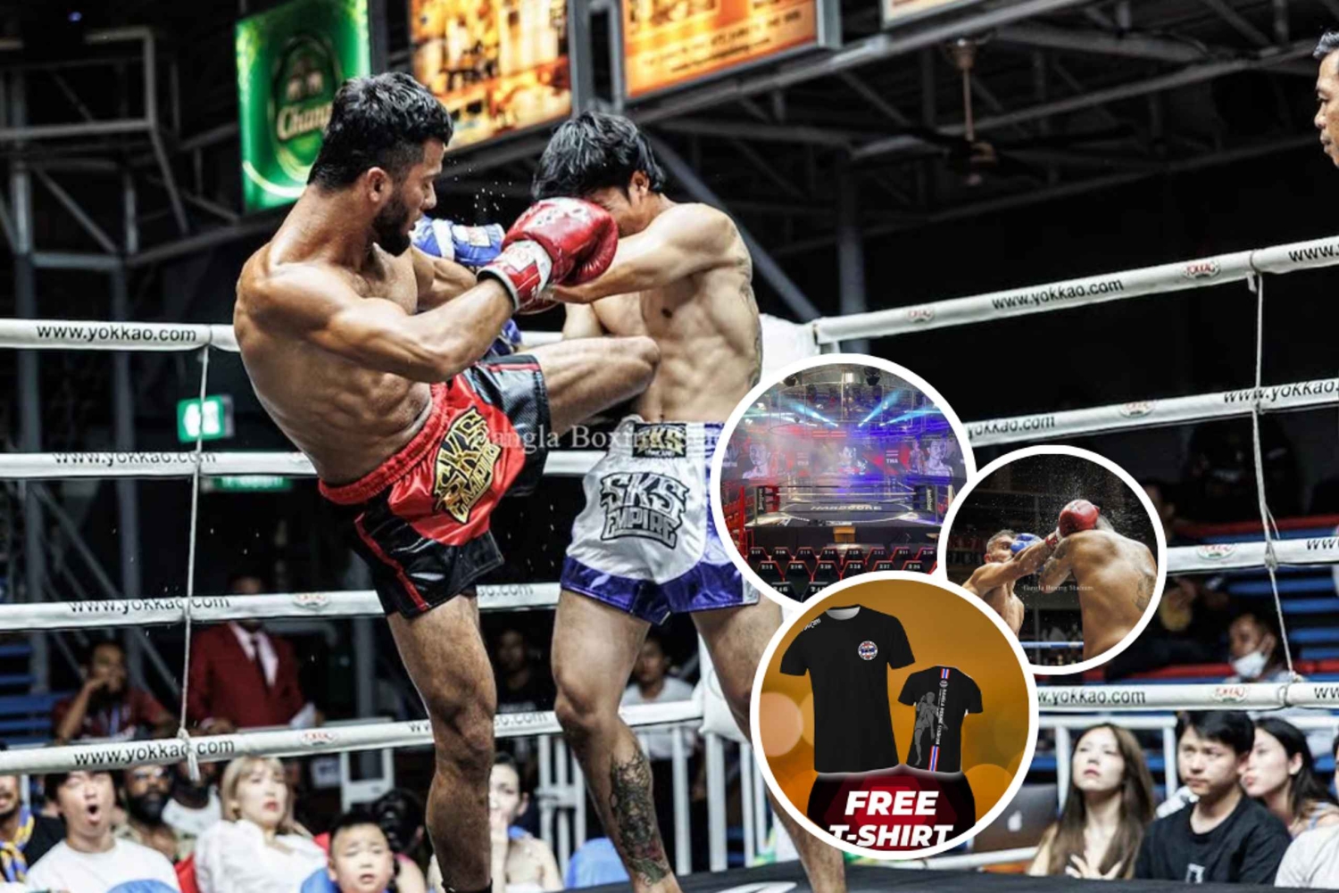 Phuket: Live Muay Thai im Bangla Boxing Stadium mit T-Shirt