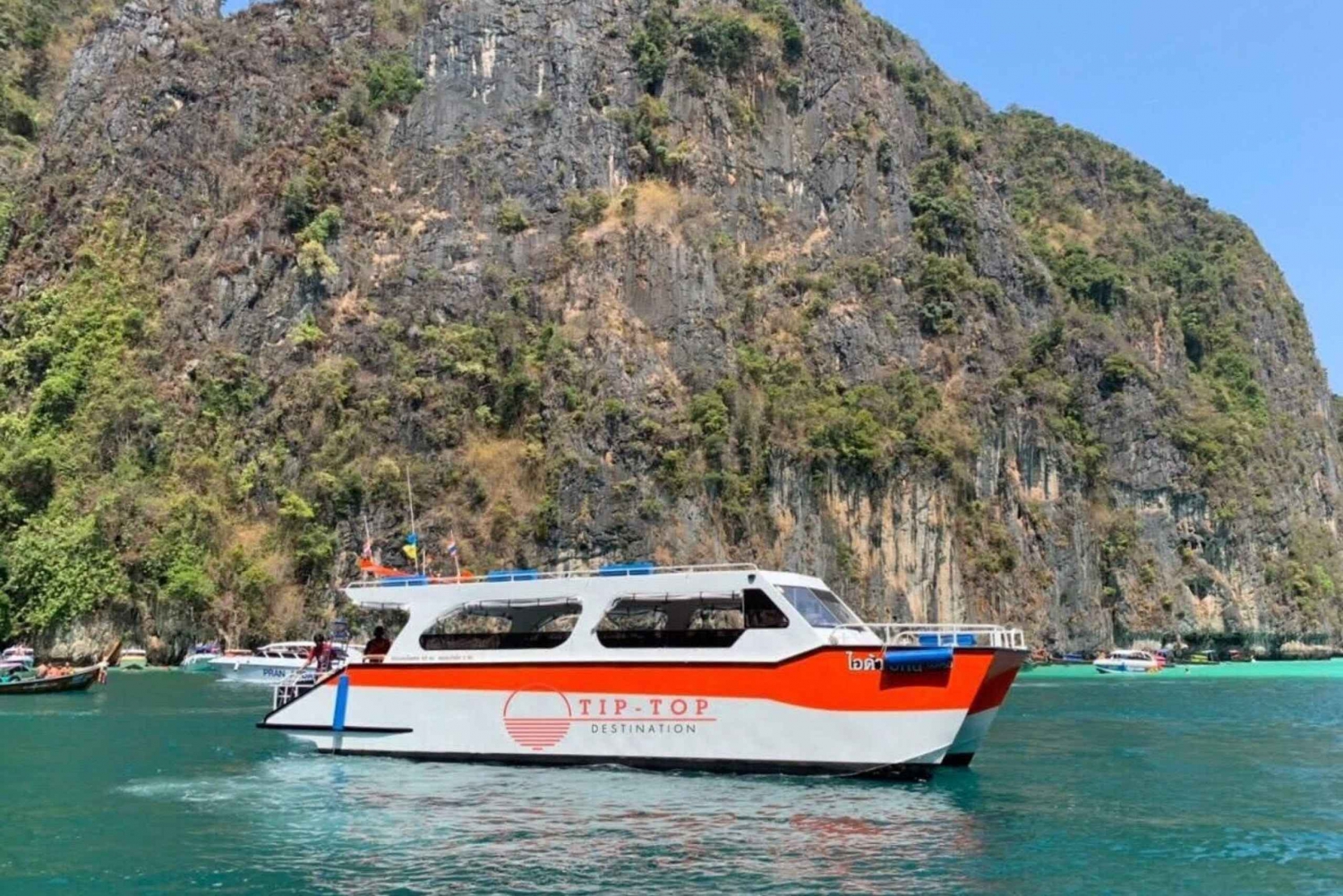 Phuket: Luxe catamaran cruise naar Maya Bay en Khai eiland