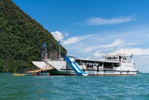 プーケット：パンガー湾ランチとディナー サンセット パーティー クルーズ