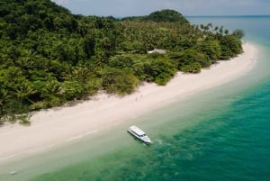 Phuket: Wycieczka grupową łodzią motorową o wschodzie słońca na wyspie Phi Phi