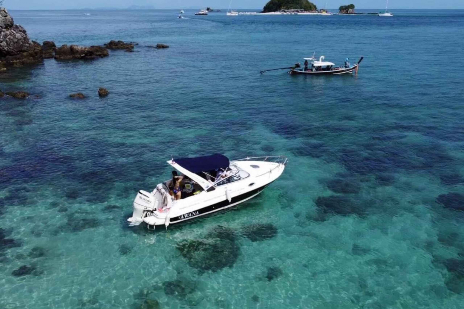 Phuket: Privat hurtigbåttur til Phi Phi og Kai Island