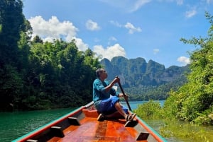 Fra Phuket: Privat dagstur til Khao Sok med longtail-tur