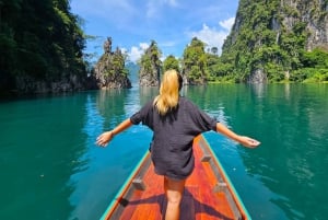 Fra Phuket: Privat dagstur til Khao Sok med longtail-tur